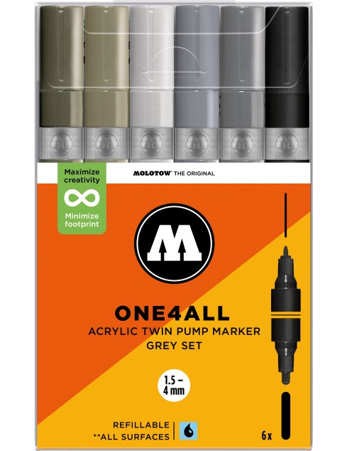 ONE4ALL Acrylic Twin Grey...